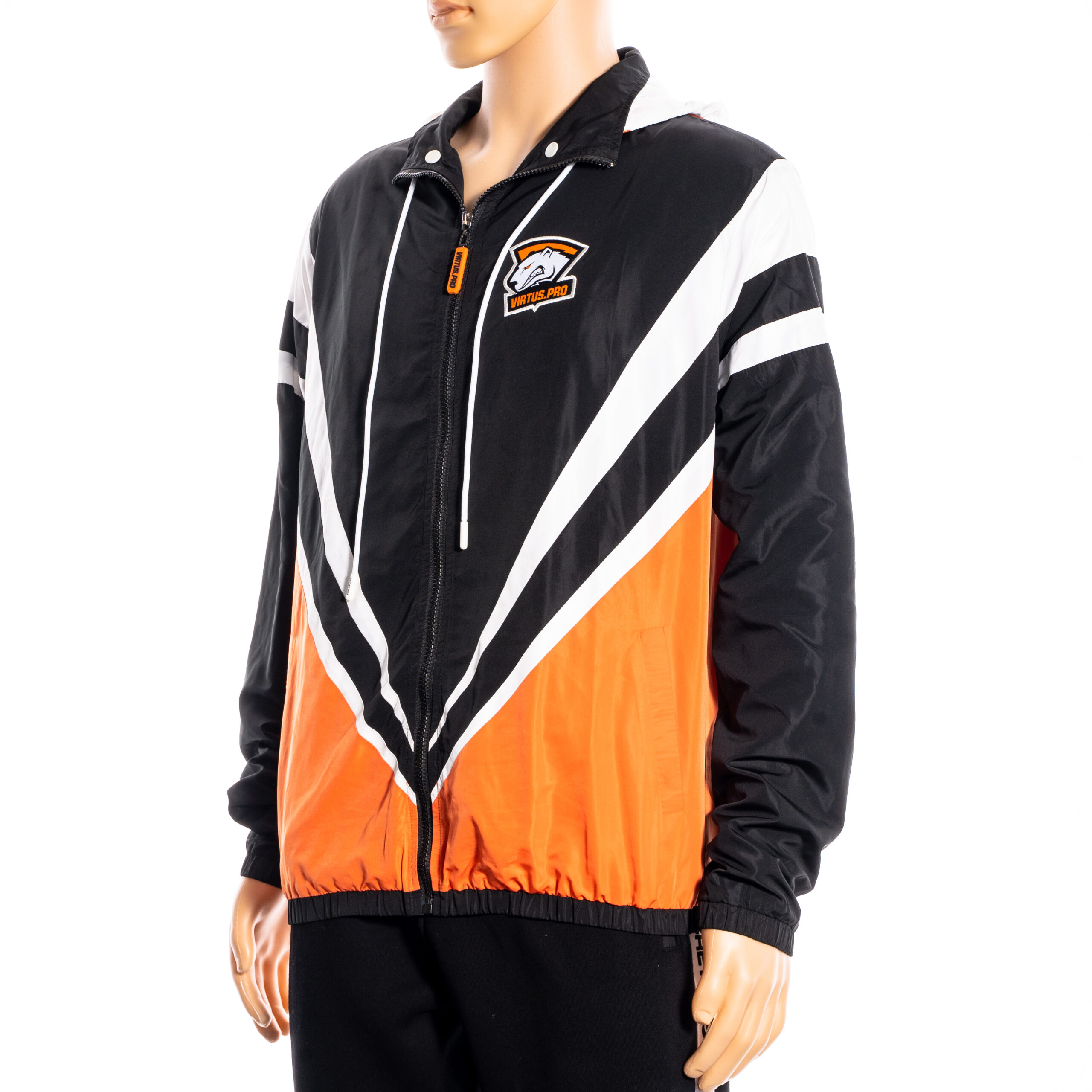 Black, White and Orange Sports Jacket - Image 3