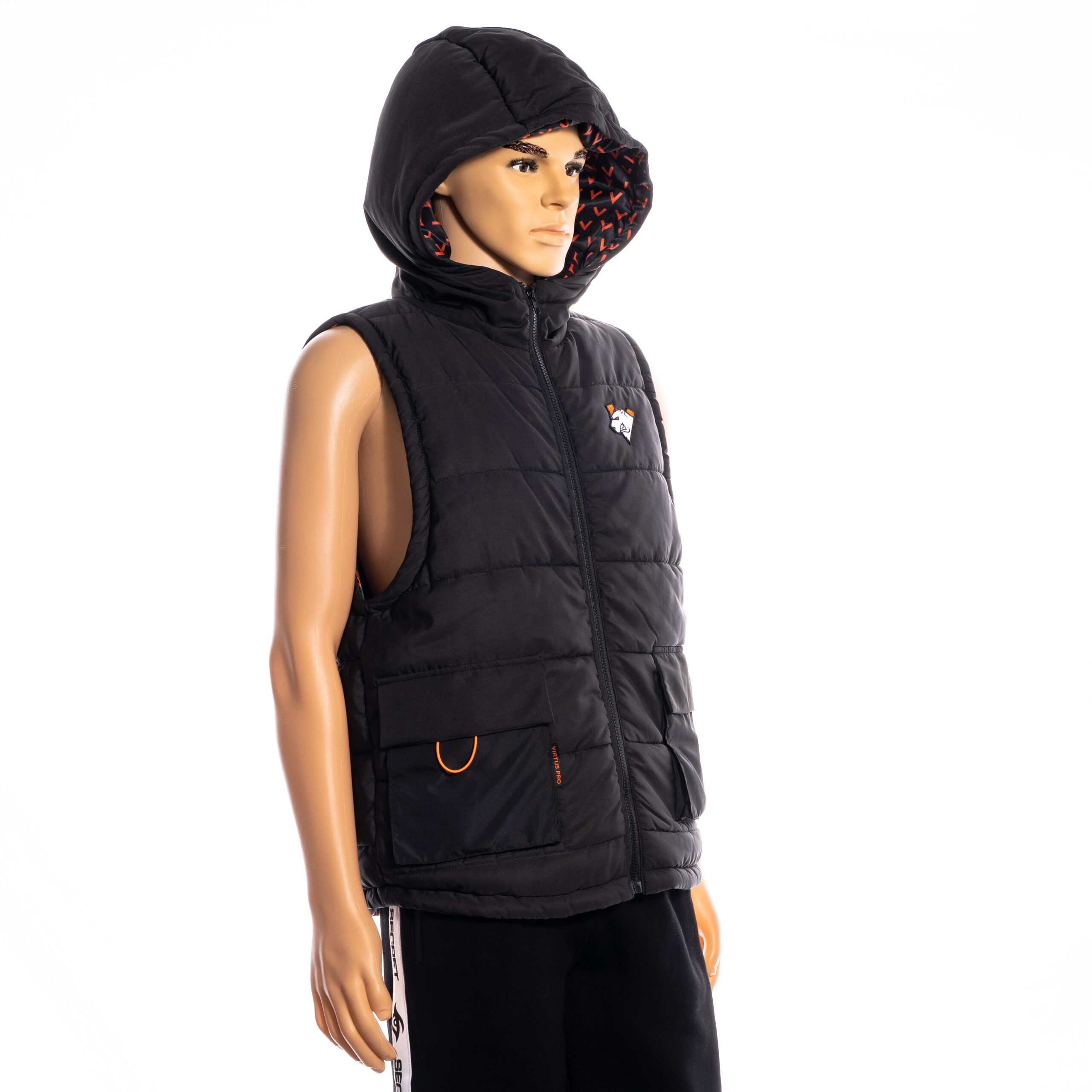 Black Sleeveless Sports Jacket - Image 4