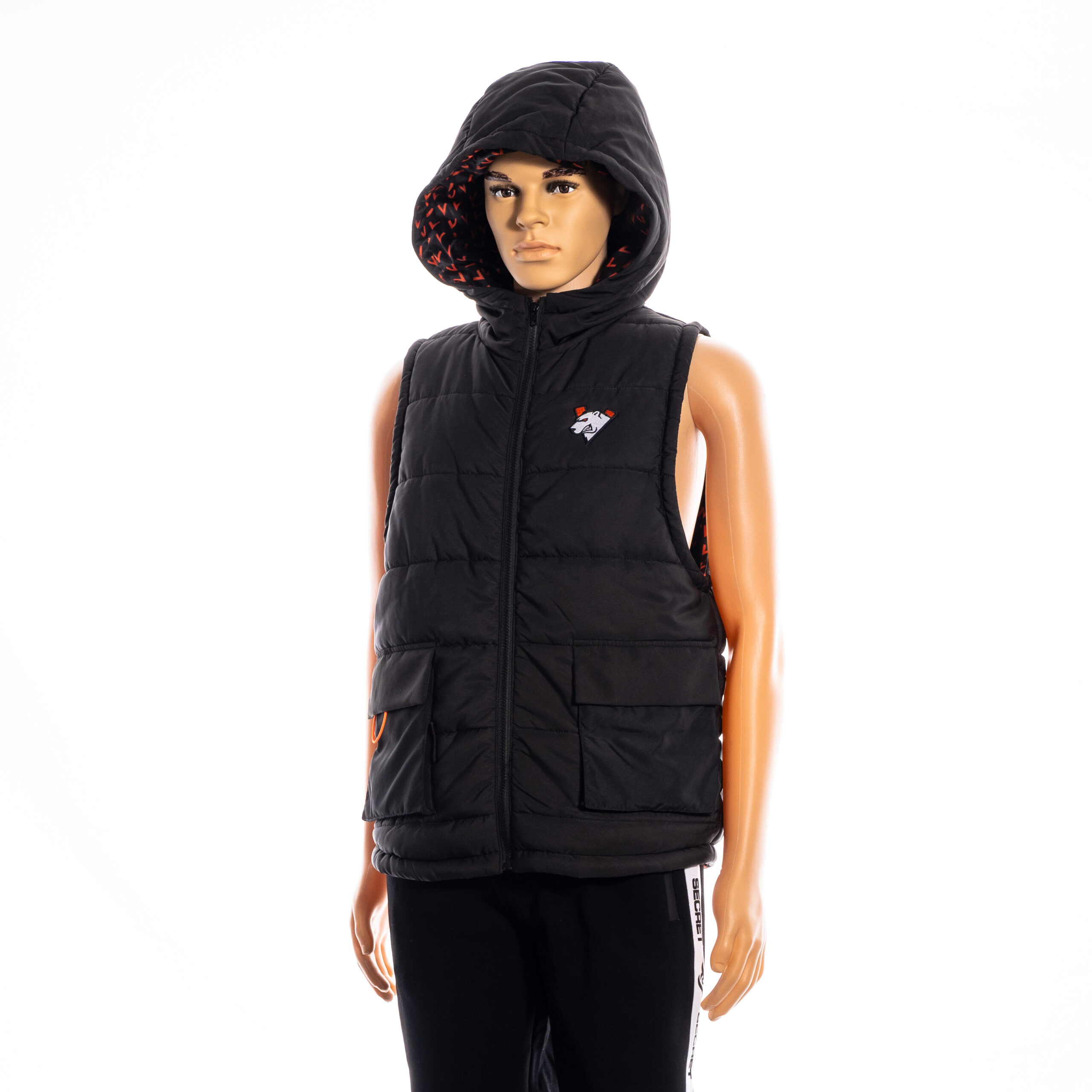 Black Sleeveless Sports Jacket - Image 3